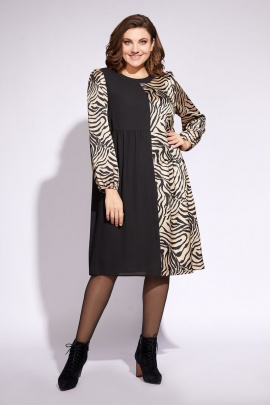 Платье Милора-стиль 931 леопард