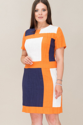 Платье Ружана 148-2 оранжевый