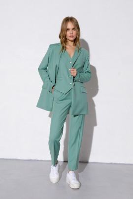 Женский костюм PiRS 3812 серо-зеленый