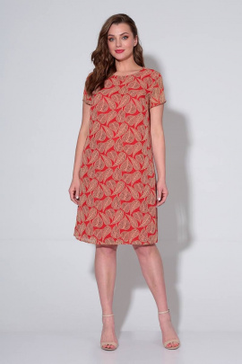 Платье Liona Style 649 красный