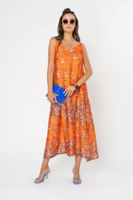 Платье Elema 5К-10995-1-164 принт_оранжевый