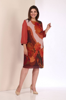 Платье Karina deLux M-1037 терракотовый