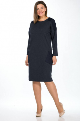 Платье Lady Style Classic 1473/5 синие_тона