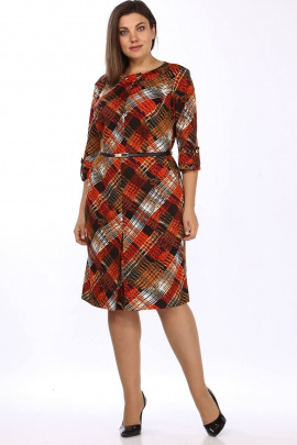 Платье Lady Style Classic 771/3 рыже-кирпичный