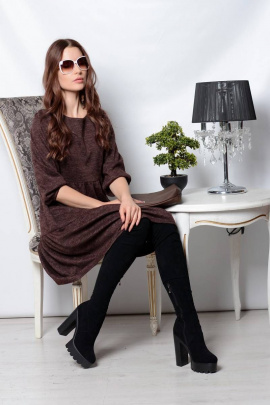 Платье PATRICIA by La Cafe F15190 коричневый