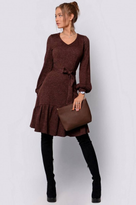 Платье PATRICIA by La Cafe F14661 коричневый
