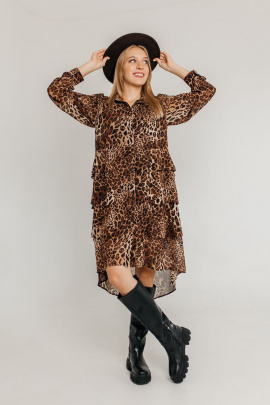 Платье Amberа Style 1021-2022С леопард