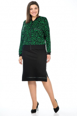 Женский костюм Lady Style Classic 2472/1 черный_с_зеленым