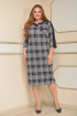 Платье Lady Style Classic 1123 т.синий+серый
