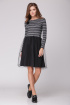  Платье LadisLine 844 черный+серый