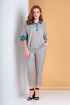 Блуза, Брюки Liona Style 752 серый/бирюза