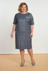 Платье Lady Style Classic 1550 джинс+роз.клетка