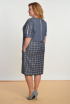 Платье Lady Style Classic 1550 джинс+роз.клетка