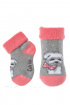 Носки Conte Elegant Conte-kids_SOF-TIKI_Махровые_Собачка+бантик_серый