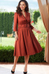 Платье Teffi Style L-1446 терракот