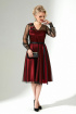 Платье, Юбка Съемная Euromoda 325 красный+черный