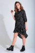Платье Liona Style 778 черный_в_горох
