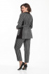 Брюки, Жакет Lady Style Classic 2130/1 серый-черный