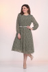 Платье Lady Style Classic 2205/2 хаки_листочки