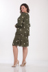 Платье Lady Style Classic 2212/3 хаки+горох
