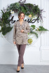 Брюки, Жакет Anastasia 564 кофейный+капучино