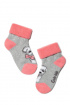 Носки Conte Elegant Conte-kids_SOF-TIKI_Махровые_Собачка+бантик_серый