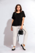 Блуза, Брюки BegiModa 3011 черный+молочный