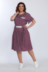 Платье Lady Style Classic 2294/2 бордо_горошек
