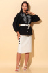 Блуза Chumakova Fashion 2056 черный_с_молочным