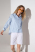  Блуза MARIKA 434 белый+голубая_полоска