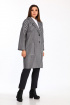 Пальто Lady Style Classic 2464 серый-черный