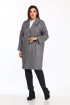 Пальто Lady Style Classic 2464 серый-черный