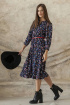 Платье ARTiMODA 321-03 синий_принт_цветы