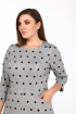 Платье Lady Style Classic 1857/4 серый_черный_горох
