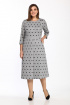 Платье Lady Style Classic 1857/4 серый_черный_горох