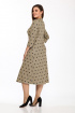 Платье Lady Style Classic 1857/5 бежевый-черный_горох