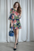 Платье ARTiMODA 321-10 синий_принт_цветы