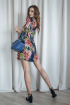 Платье ARTiMODA 321-10 синий_принт_цветы