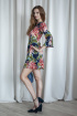 Платье ARTiMODA 321-10 синий_принт_цветы