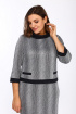 Платье Lady Style Classic 1505/1 серый_черный