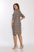 Платье Lady Style Classic 432/6 клетка_серо-оранжевый
