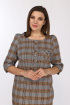 Платье Lady Style Classic 432/6 клетка_серо-оранжевый