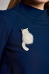 Блуза, Кюлоты, Брошь IL GATTO 1019-008