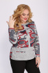 Блуза Mamma Moda М-314 серый_фон_красный