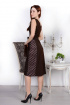  Платье PATRICIA by La Cafe F15124 коричневый,белый