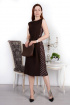  Платье PATRICIA by La Cafe F15124 коричневый,белый