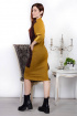 Платье PATRICIA by La Cafe NY15269 горчичный,коричневый