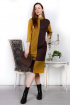 Платье PATRICIA by La Cafe NY15269 горчичный,коричневый