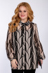  Блуза Emilia Style 2041.2а черно-бежевый