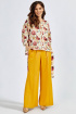 Блуза Teffi Style L-1642 розы_на_молочном